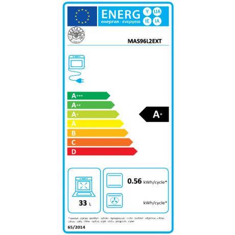 BERTAZZONI MAS96L2EXT Κουζίνα Ηλεκτρική με 2 Φούρνους και Εστίες Αερίου 90cm Inox